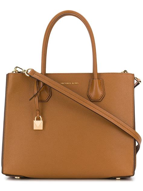 michael kors brown leather blush handbag|michael kors brown leather tote.